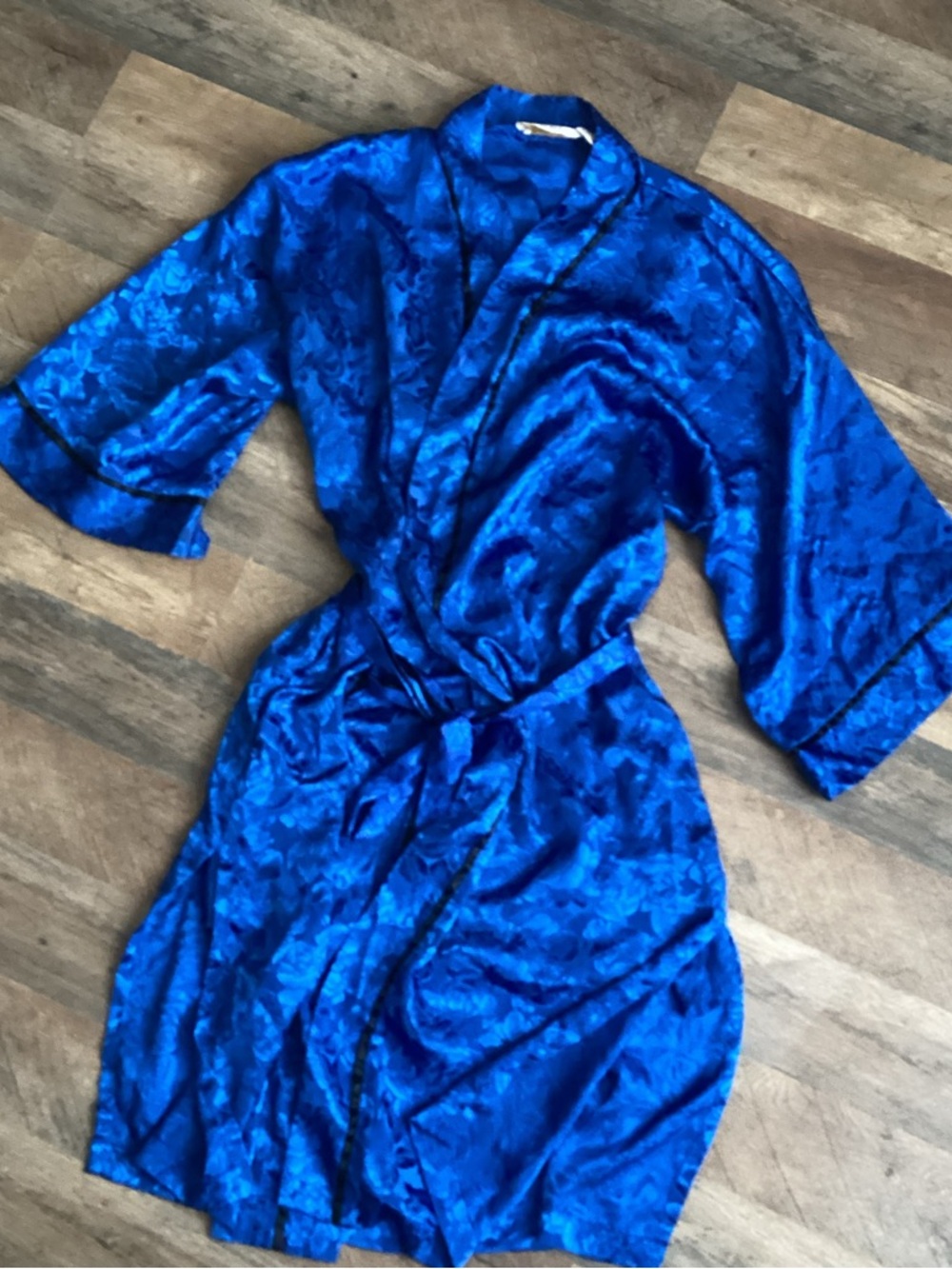 Victorias Secret gold label Blue Satin Kimono Robe - Women's Intimates
